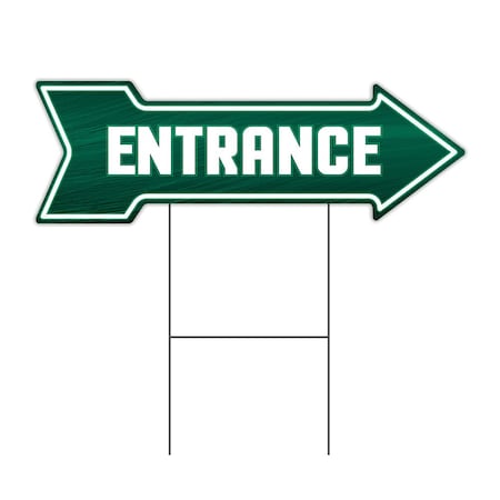Entrance Arrow Yard Sign Funny Home Decor 36in Wide